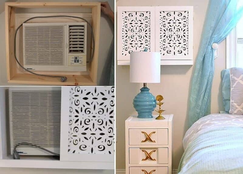 Bedroom DIY AC Unit Cover: Simple 7 Step Guide + Inspo