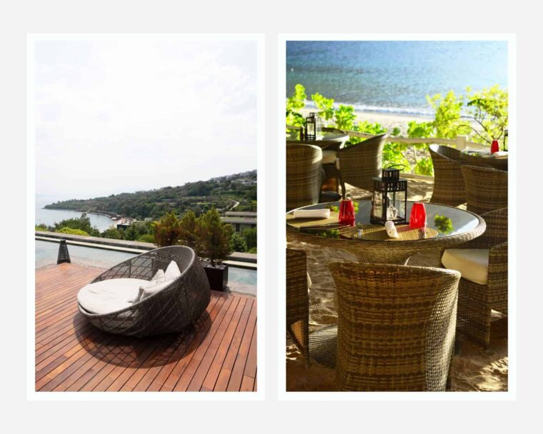 Synthetic rattan outdoor furniture