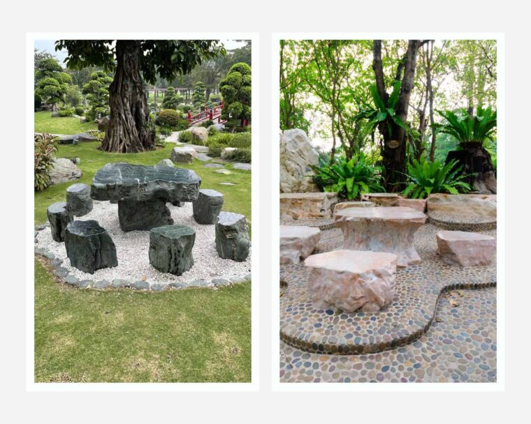 Stone/concrete outdoor furniture