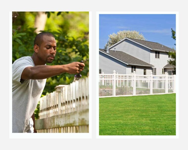 Painting a vinyl fence