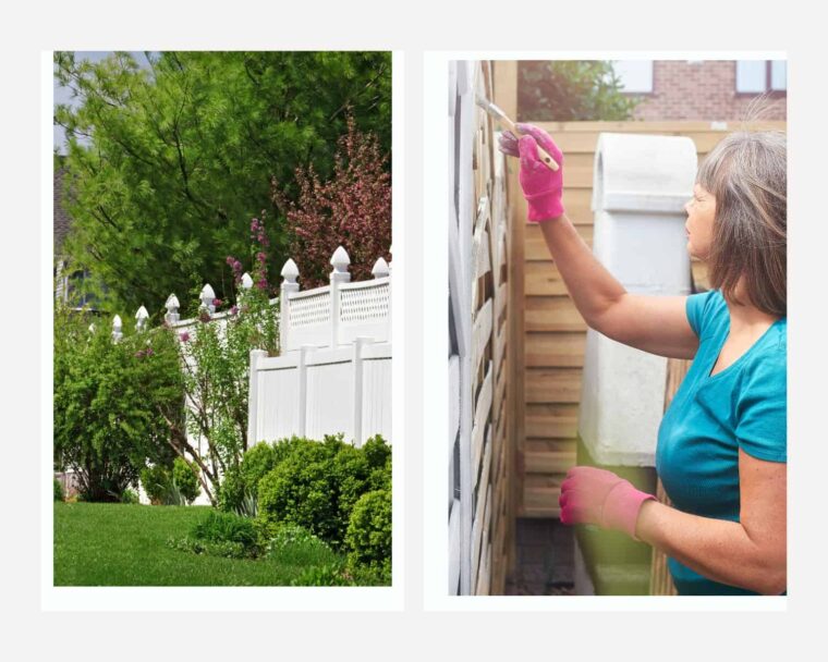 Painting a vinyl fence