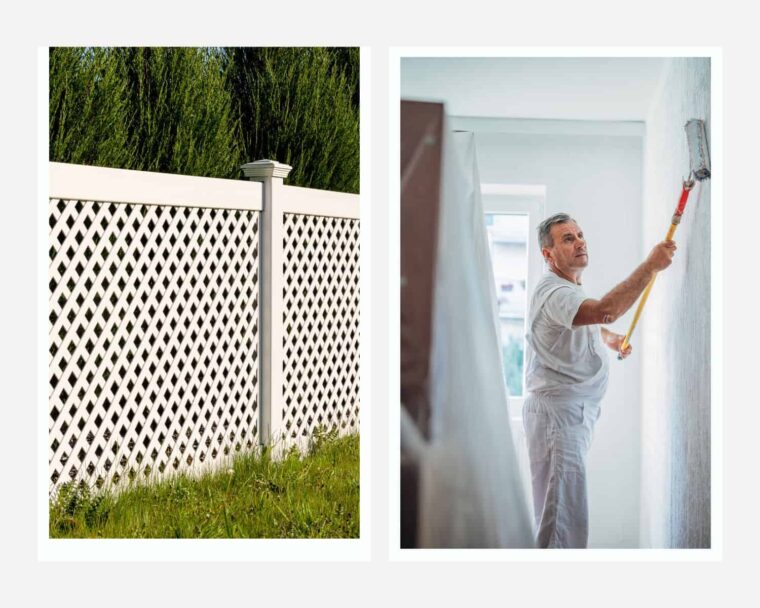 Painting a vinyl fence