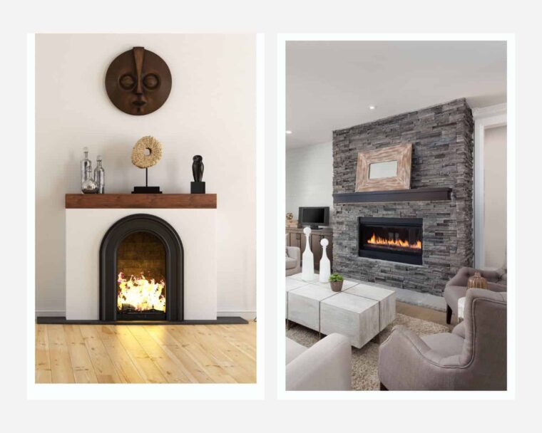 How to Whitewash Stone Fireplace