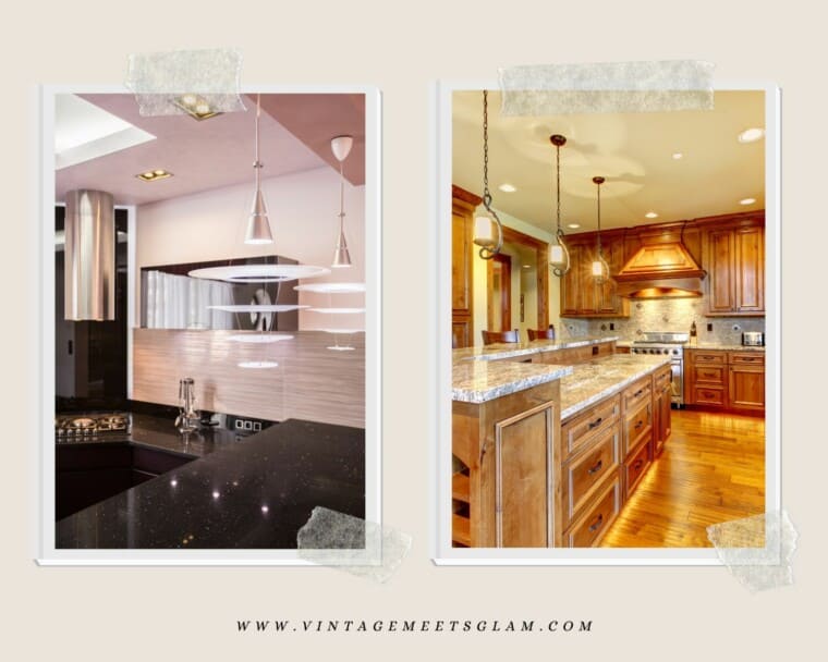 What Countertop Design looks Good with Hickory Cabinet